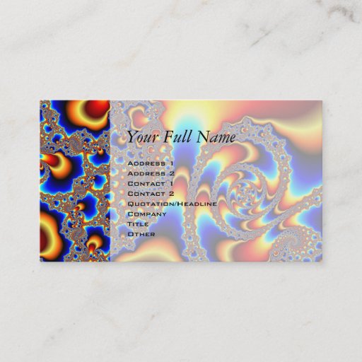 Customizable Slipping Through - Fractal Art Business Card Templates