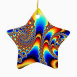Slipping Through - Fractal Art Ceramic Ornament