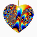 Slipping Through - Fractal Art Ceramic Ornament