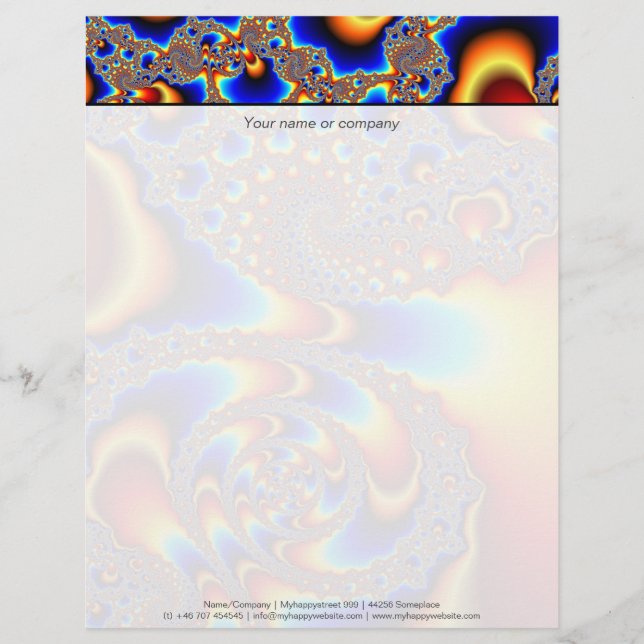 Slipping Through - Fractal Art Letterhead (Front)