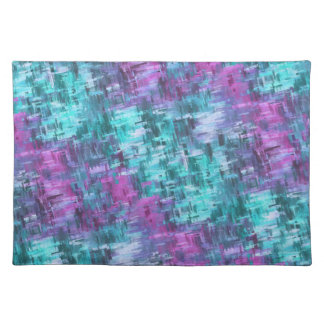 slipstream digihatch - teal and purple : cloth placemat