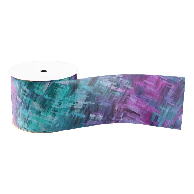 slipstream digihatch - teal and purple : grosgrain ribbon (Spool)