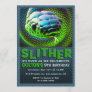 Slither Snake Green Reptile Birthday Invitation