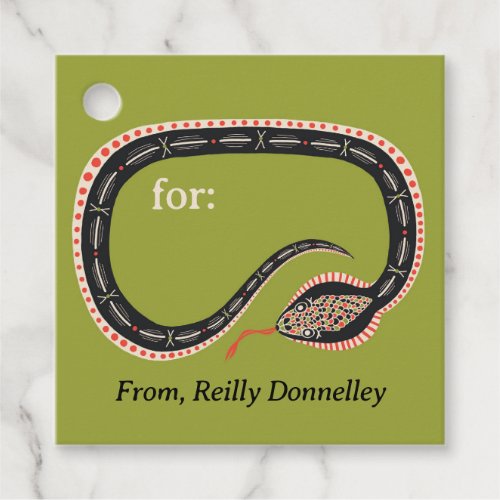 Slither Snake Kids Birthday Party Gift Tag