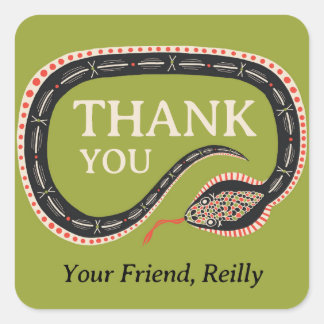 Slither Snake Kid's Birthday Party Sticker