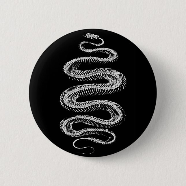 Slithering Snake Skeleton Button (Front)