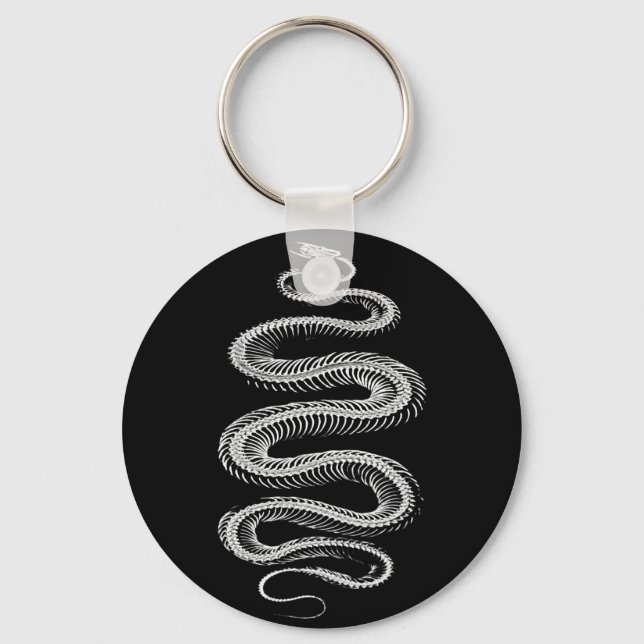 Slithering Snake Skeleton Keychain (Front)