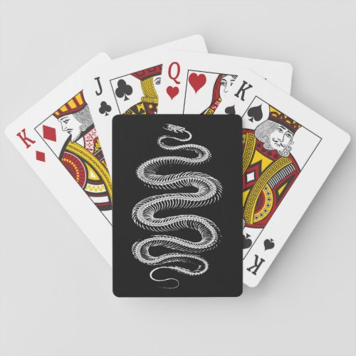 Slithering Snake Skeleton Poker Cards