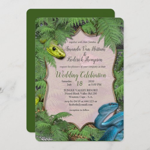 Slithery Sneaky Snakes in the Jungle Invitation