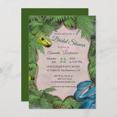 Slithery Sneaky Snakes in the Jungle Invitation