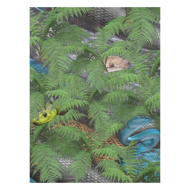Slithery, sneaky Snakes Tablecloth (Front)