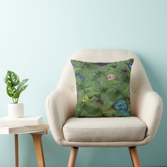 Slithery, sneaky Snakes Throw Pillow (Chair)