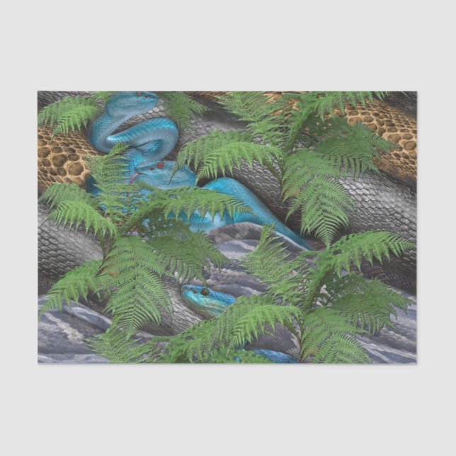 Slithery, sneaky Snakes Tissue Paper (Front)