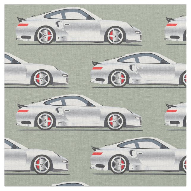 Sliver Exotic Sports Car Fabric (Close Up)