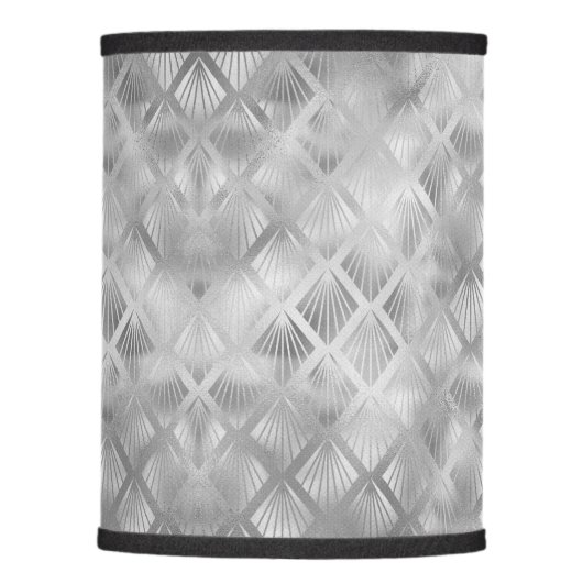 Sliver Gray Geometric Abstract Lamp Shade (Front)