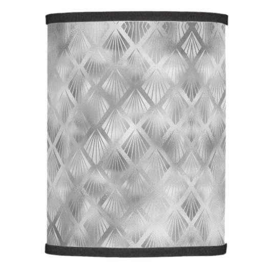 Sliver Gray Geometric Abstract Lamp Shade (Right)