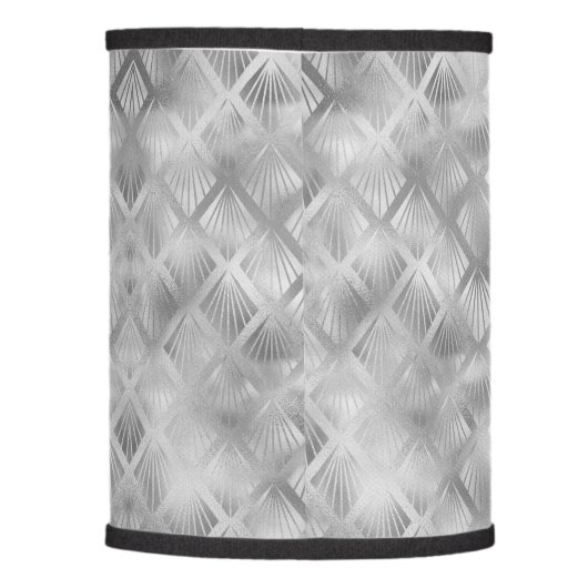 Sliver Gray Geometric Abstract Lamp Shade (Back)