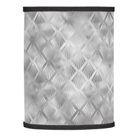 Sliver Gray Geometric Abstract Lamp Shade (Left)