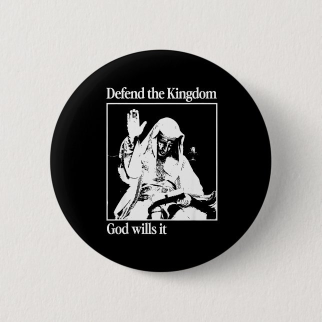 Sliver Mask King Baldwin Iv Meme The Leper King Wa Button (Front)