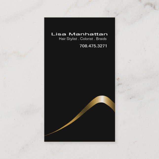 Sliver Sophisticated Business Card template (Front)