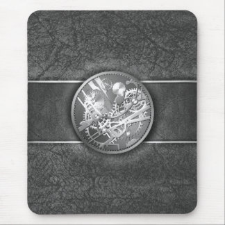 Sliver steampunk watch gears mouse pad