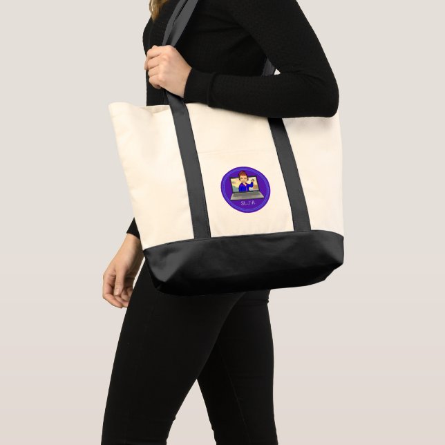 SLJ-VA Cartoon Logo Tote Bag (Front (Product))