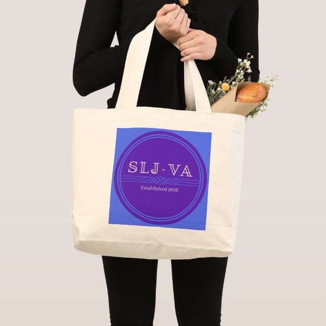 SLJ-VA Established 2016 Large Tote Bag (Front (Product))