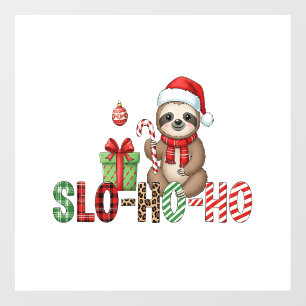 Slo Ho Ho Xmas Sloth 2 Wall Decal