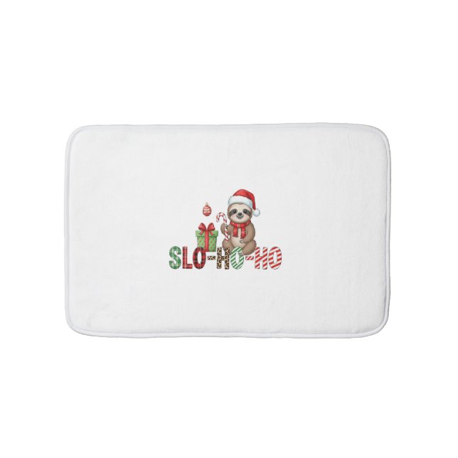 Slo Ho Ho Xmas Sloth Bath Mat (Front)