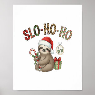 Slo Ho Ho Xmas Sloth Poster