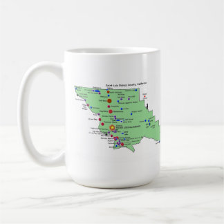 SLO Place Names Map with English Translations Coffee Mug