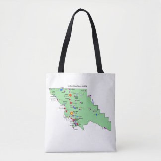SLO Place Names Map with English Translations Tote Bag