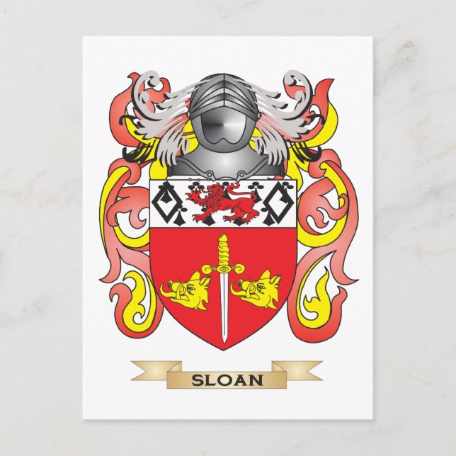 Sloan Coat of Arms (Family Crest) Postcard (Front)