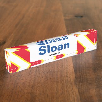 Sloan desk name plate