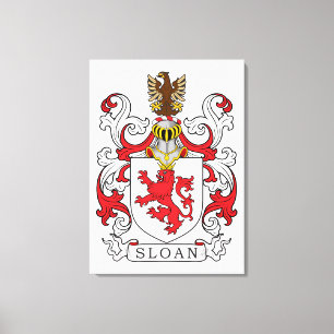 Sloan Family Crest Canvas Print