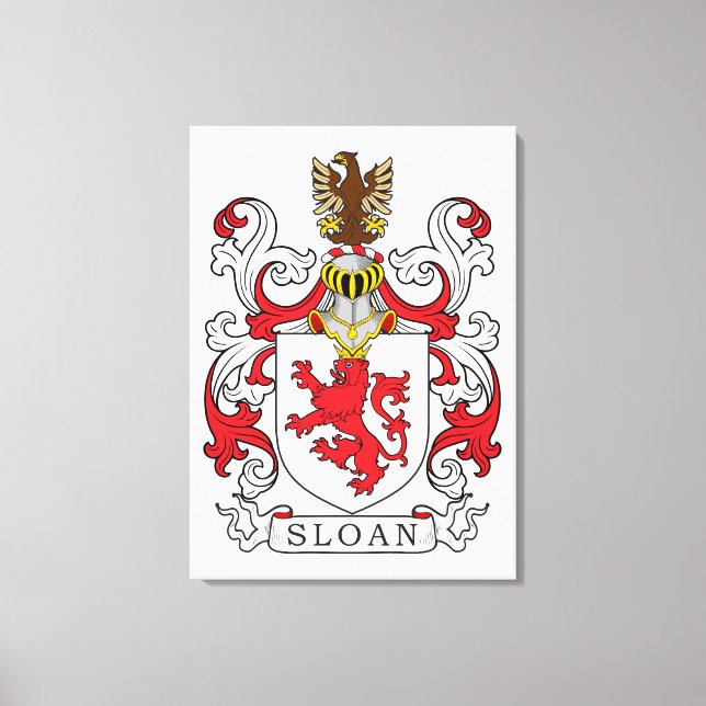 Sloan Family Crest Canvas Print (Front)