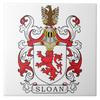 Sloan Family Crest Ceramic Tile