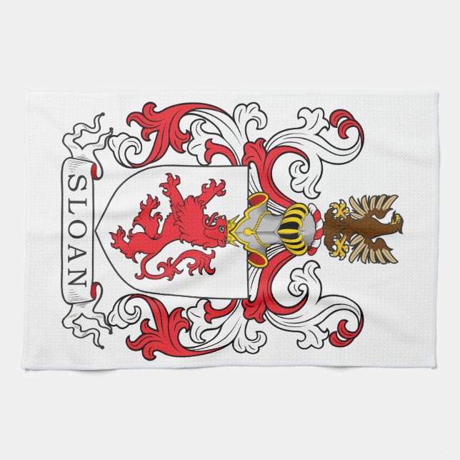 Sloan Family Crest Towel (Horizontal)
