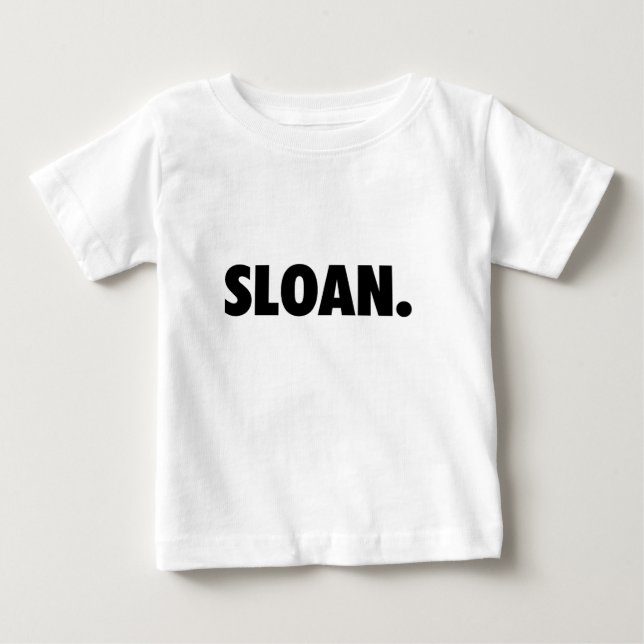 SLOAN. White Clothing Baby T-Shirt (Front)