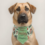 Slobbery Kisses and Holiday Magic Bandana Pet Bandana Collar<br><div class="desc">Share the joy of the holiday season with this adorable dog bandana.</div>