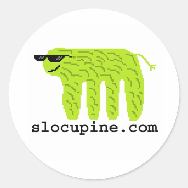 slocupine.com classic round sticker (Front)