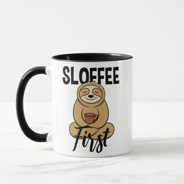Sloffee - Beautiful & funny lazy and coffee Mug (Left)