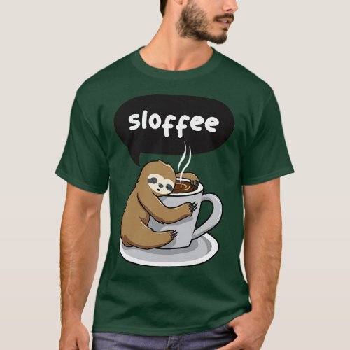 Sloffee Coffee Sloth T_Shirt