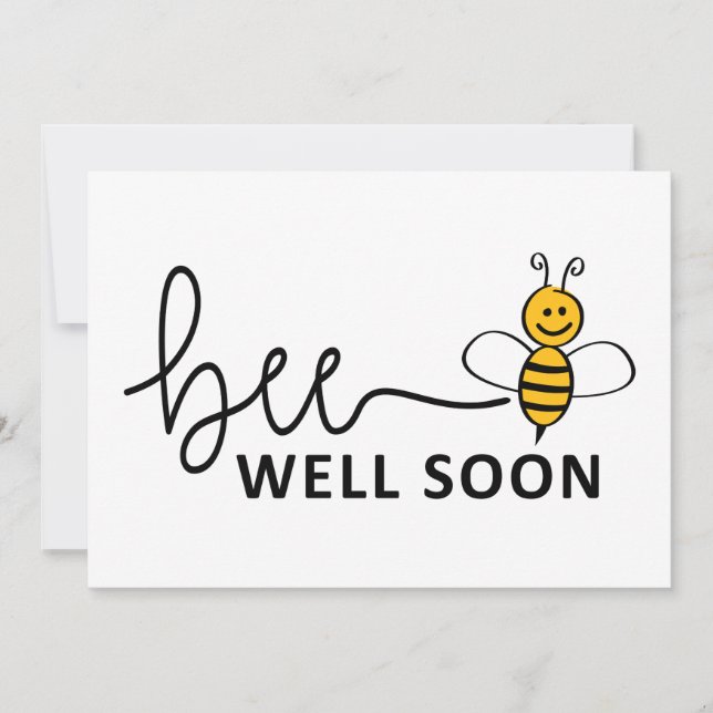 Slogan Bee well soon. Good luck! (Front)