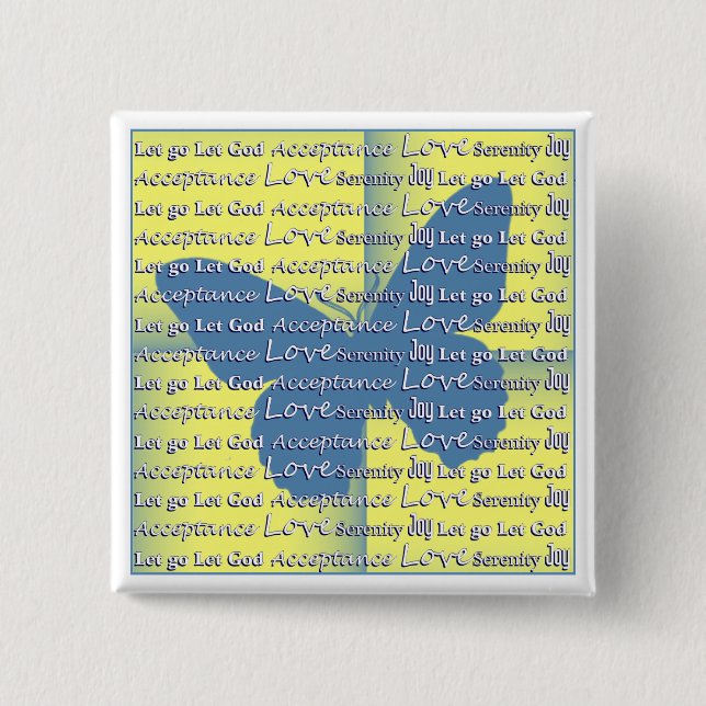 Slogan Butterfly Button (Front)