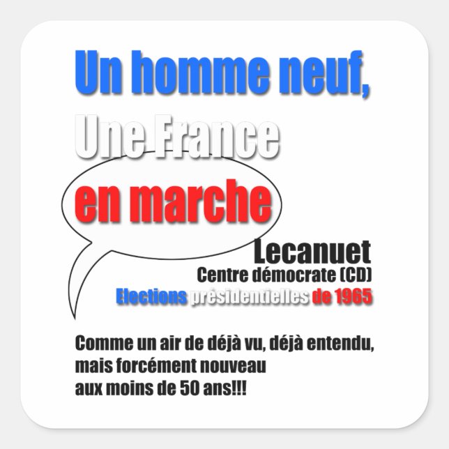 Slogan En Marche Square Sticker (Front)