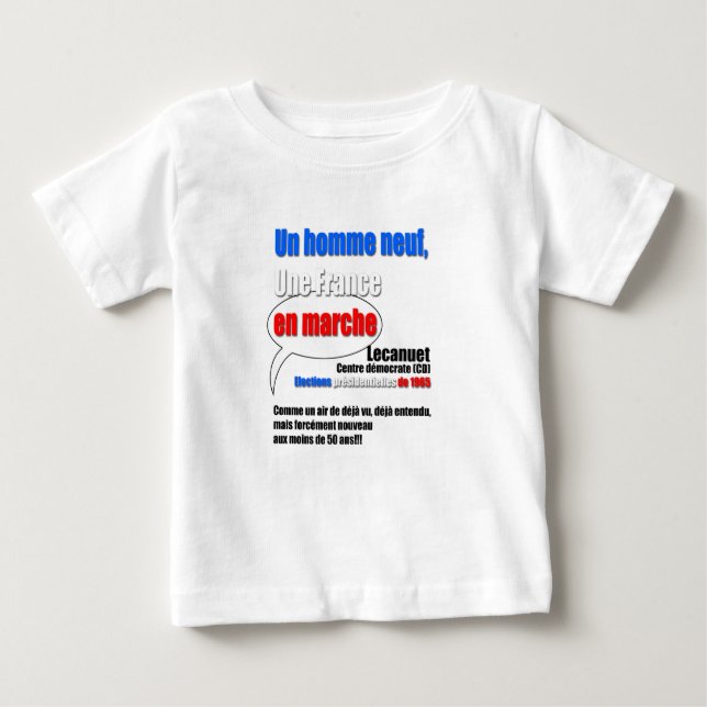 Slogan En Marche White baby tee (Front)