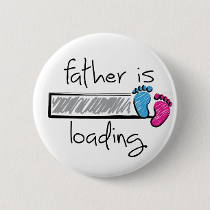 Slogan father is loading. Father, Dad. Button
