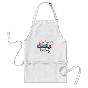Slogan grandma is loading. Opa en oma worden. Adult Apron