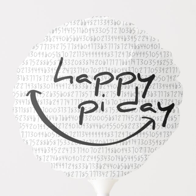 Slogan happy pi day Nice day, March 14th. Balloon (Front)